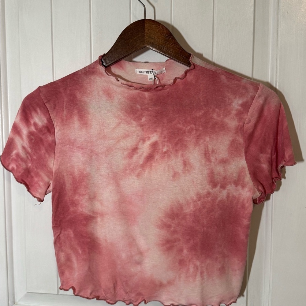 Pink Tie-Dye Women's Crop Top